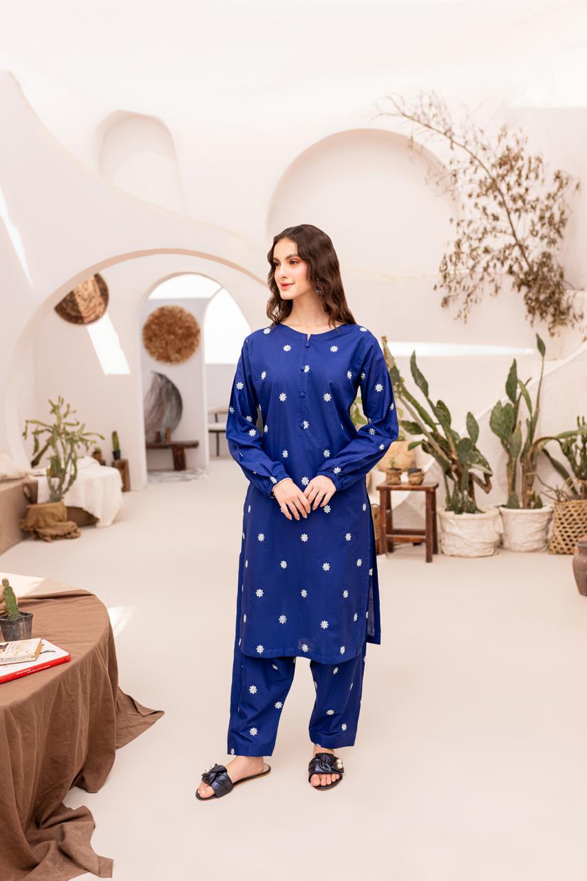 .Lawn Embroidered 2PC Dress - Jj.05